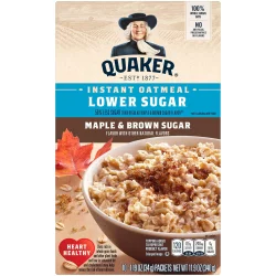 Quaker Lower Sugar Instant Oatmeal Maple & Brown Sugar