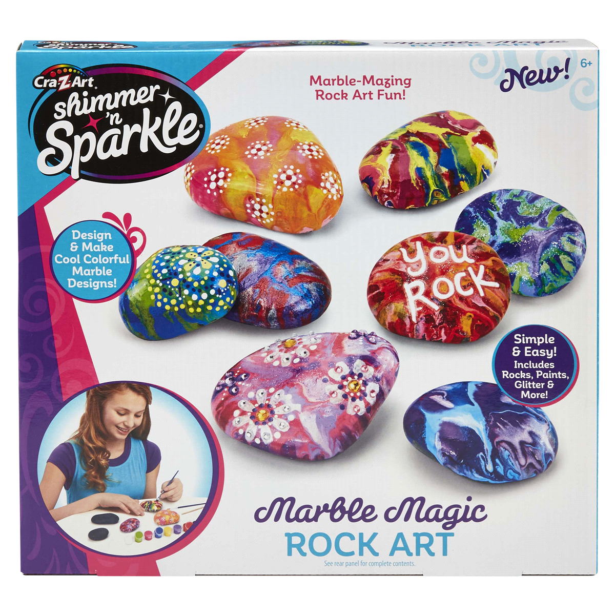 slide 1 of 1, Shimmer'n Sparkle Marble Magic Rock Art, 1 ct