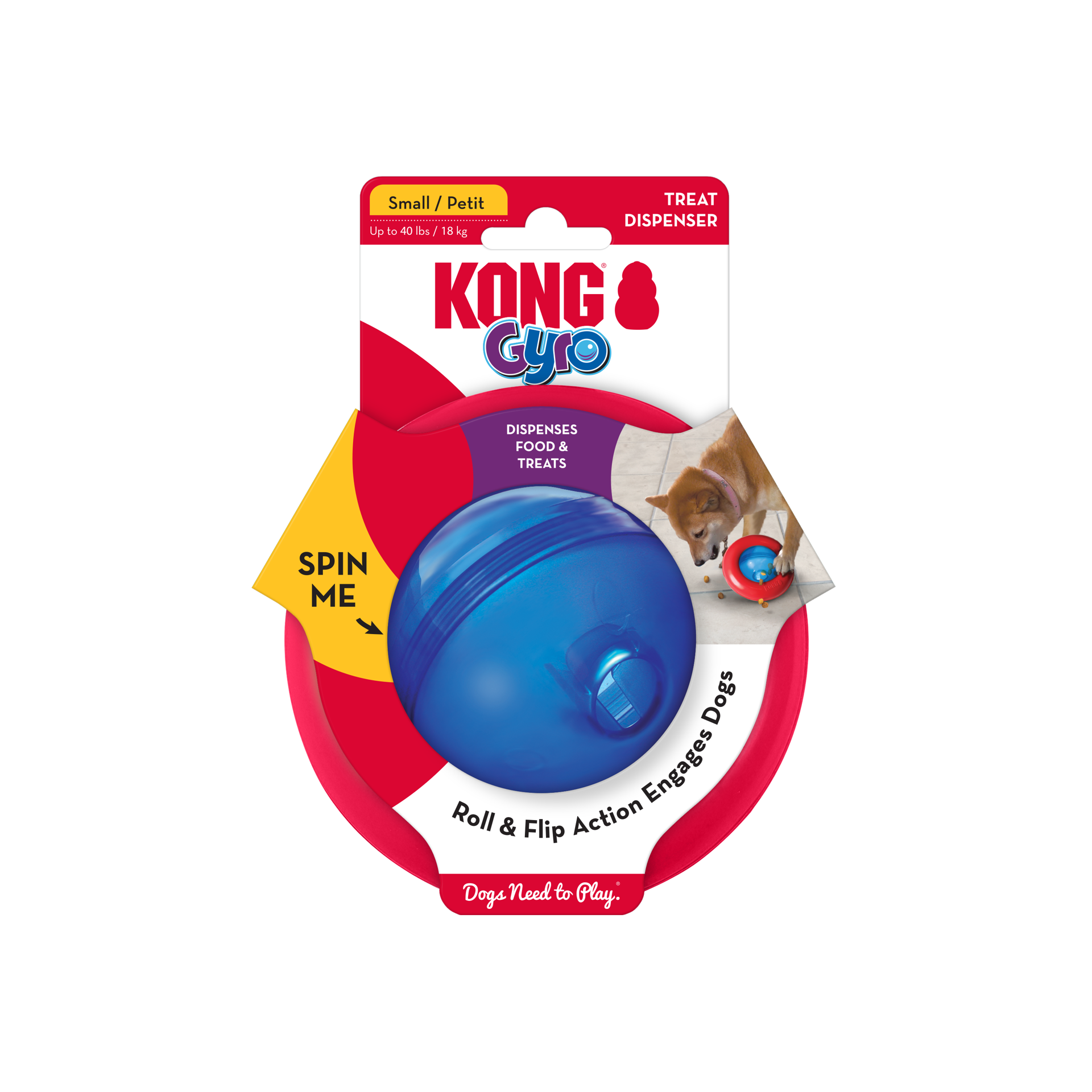 slide 4 of 4, KONG Gyro Dog Toy Small, 1 ct