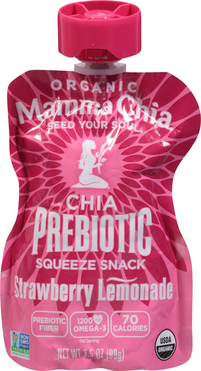 slide 12 of 14, Mamma Chia Prebiotic Organic Strawberry Lemonade Squeeze Snack - 3.5 oz, 