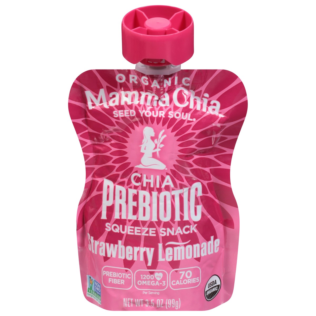 slide 13 of 14, Mamma Chia Prebiotic Organic Strawberry Lemonade Squeeze Snack - 3.5 oz, 