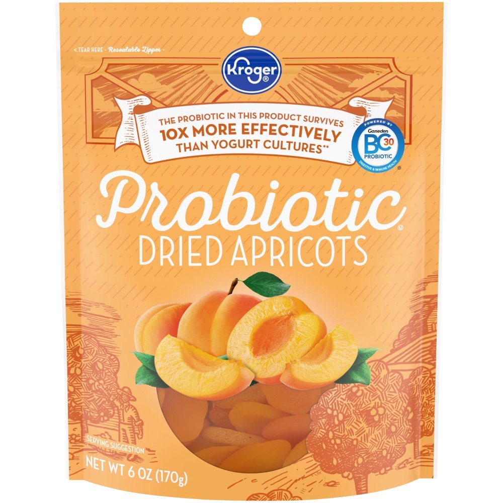 slide 1 of 2, Kroger Probiotic Dried Apricots, 6 oz