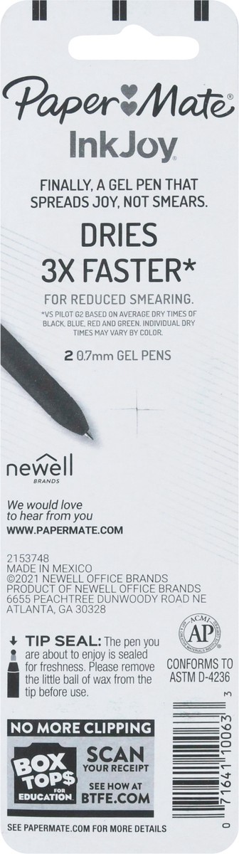 slide 2 of 11, Paper Mate InkJoy Medium Point 0.7 mm Gel Pens 2 ea, 2 ct