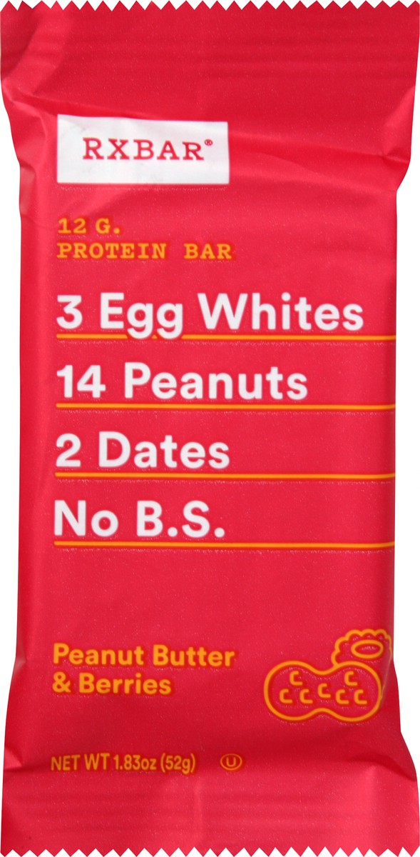 slide 8 of 8, RXBAR Peanut Butter & Berries Bar, 1.83 oz