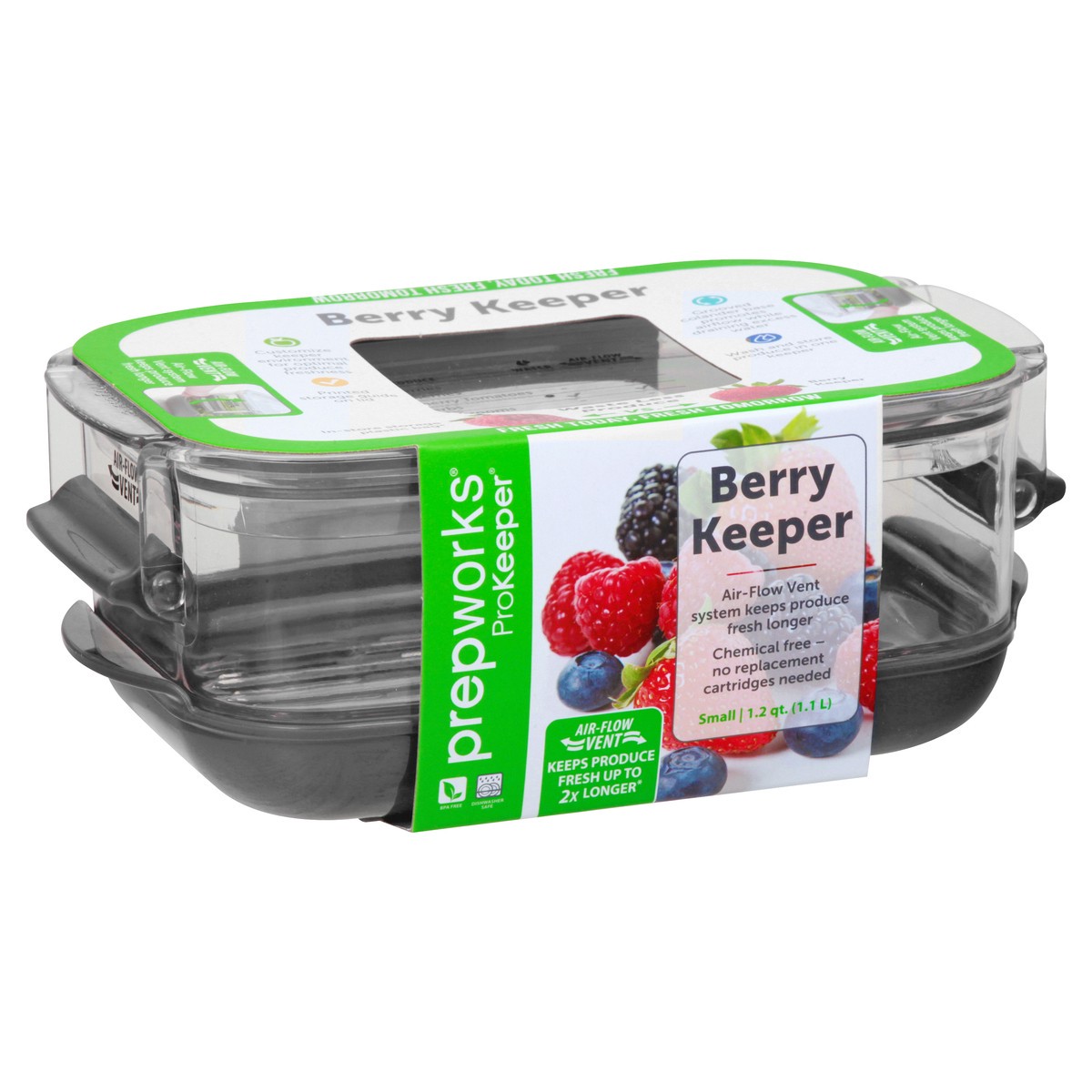 slide 3 of 9, Prepworks ProKeeper Small Berry Keeper 1 ea, 1.2 qt