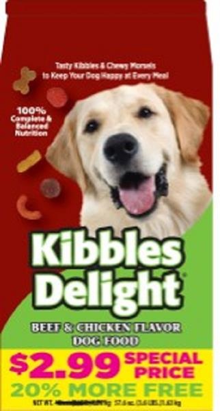 Kibbles Delight Premium Chunks Dog Food 3.6 liter Shipt