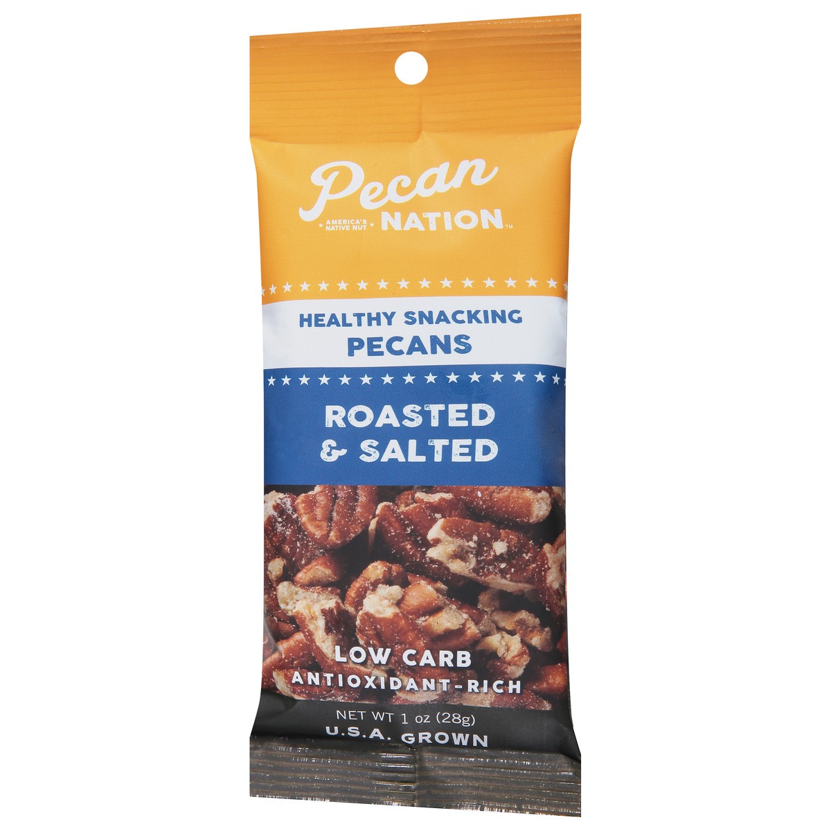 slide 8 of 13, Pecan Nation Roasted & Salted Snacking Pecan Pieces, 1 oz