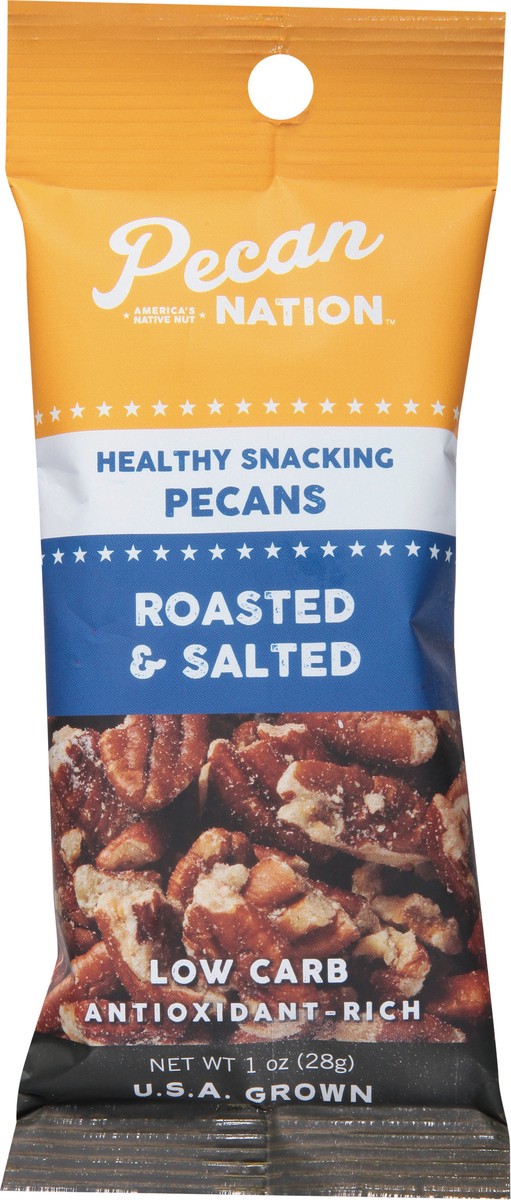 slide 10 of 13, Pecan Nation Roasted & Salted Snacking Pecan Pieces, 1 oz