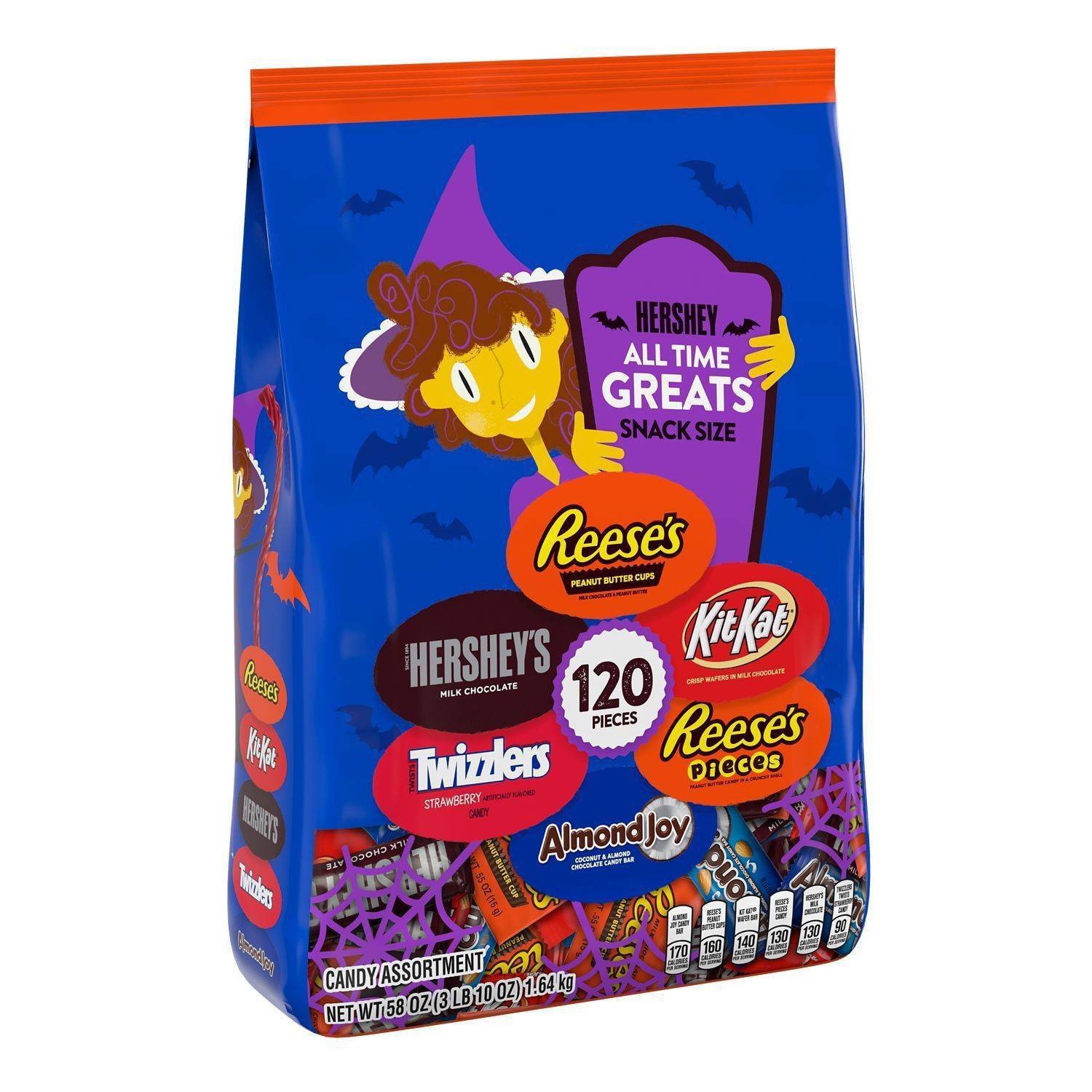 slide 1 of 6, Hershey's Halloween All Time Greats Assorted Chocolate Snack Size Candy, 33.86 oz