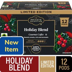 Private Selection Limited Edition Holiday Blend Medium Dark Roast Coffee Pods, 12 ct
