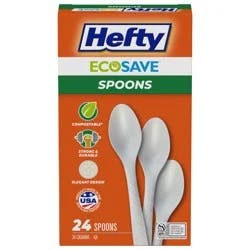 Hefty EcoSave Compostable Spoons, 24 Count