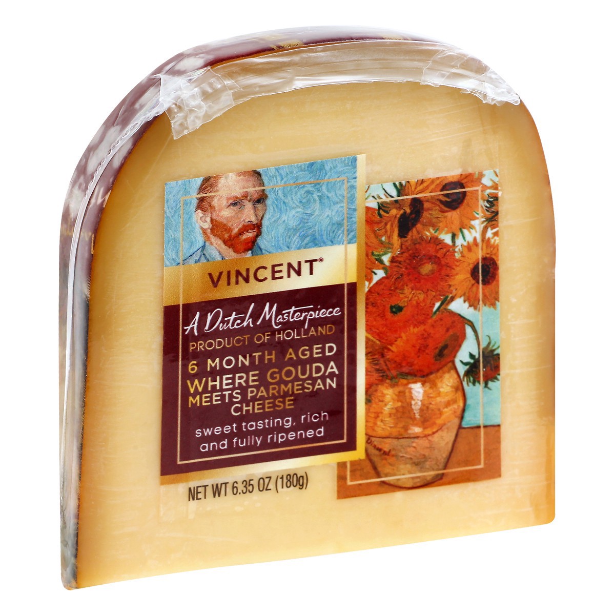 slide 2 of 9, A Dutch Masterpiece Vincent Where Gouda Meets Parmesan Cheese 6.35 oz, 6.35 oz