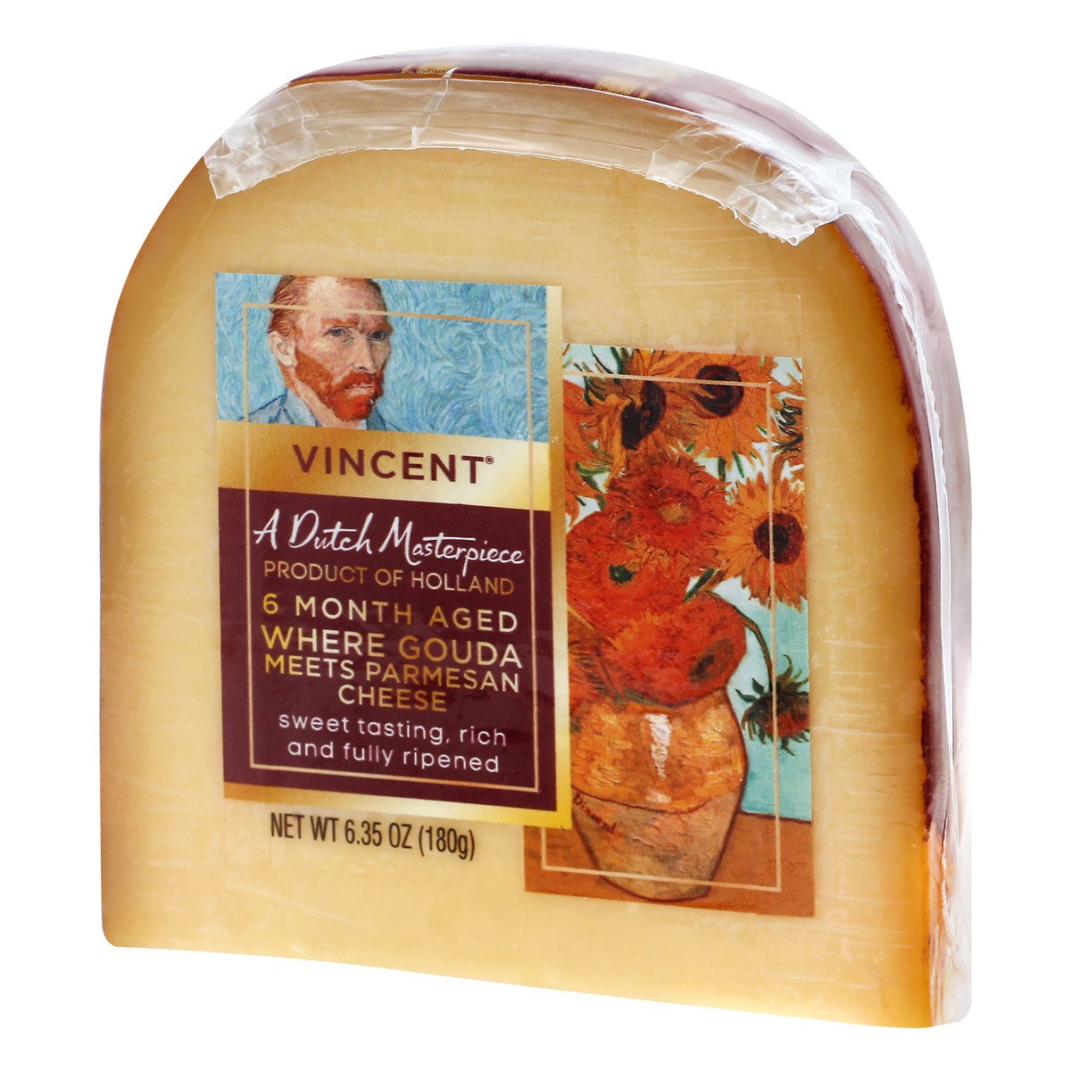 slide 5 of 9, A Dutch Masterpiece Vincent Where Gouda Meets Parmesan Cheese 6.35 oz, 6.35 oz