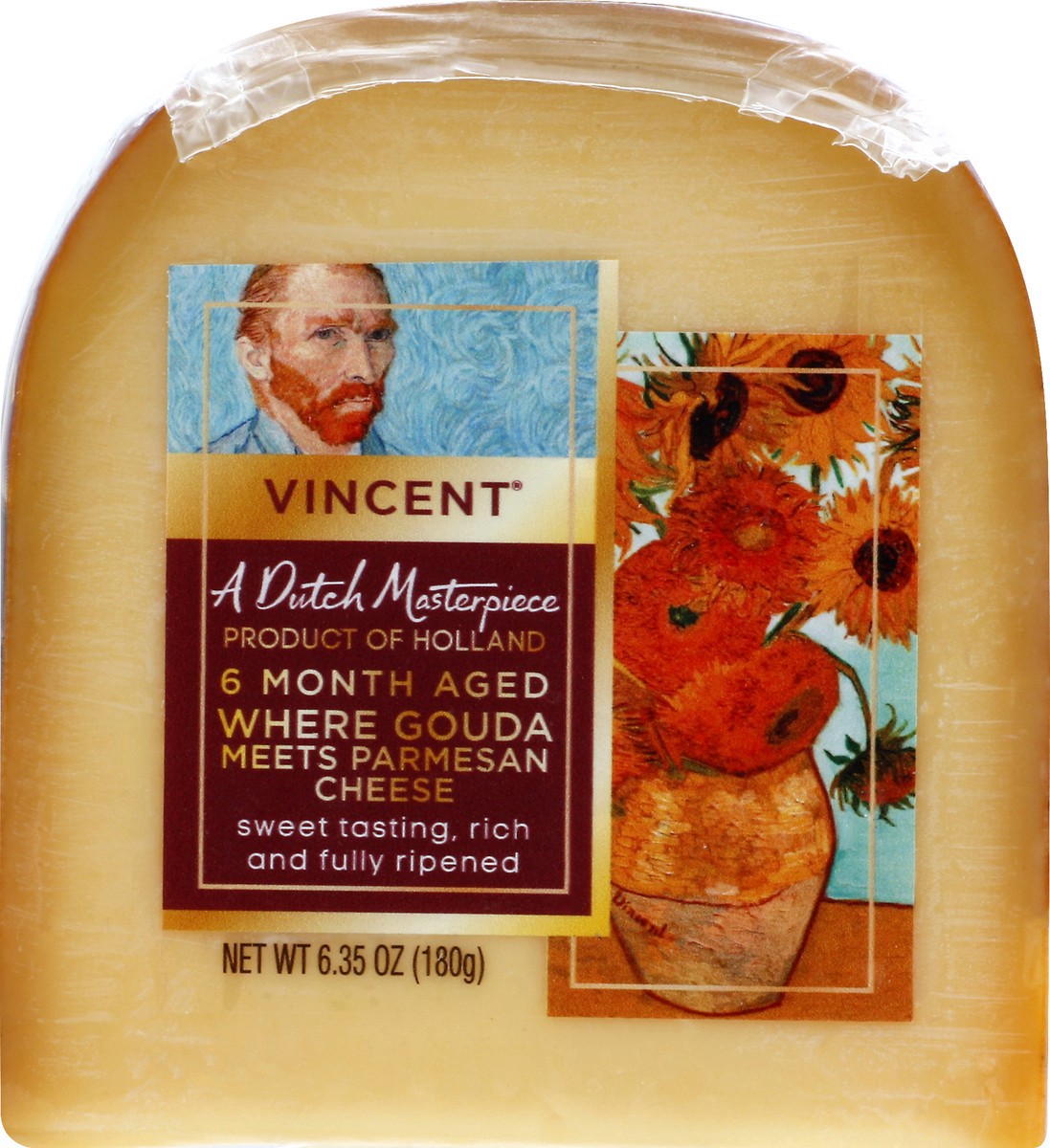 slide 7 of 9, A Dutch Masterpiece Vincent Where Gouda Meets Parmesan Cheese 6.35 oz, 6.35 oz