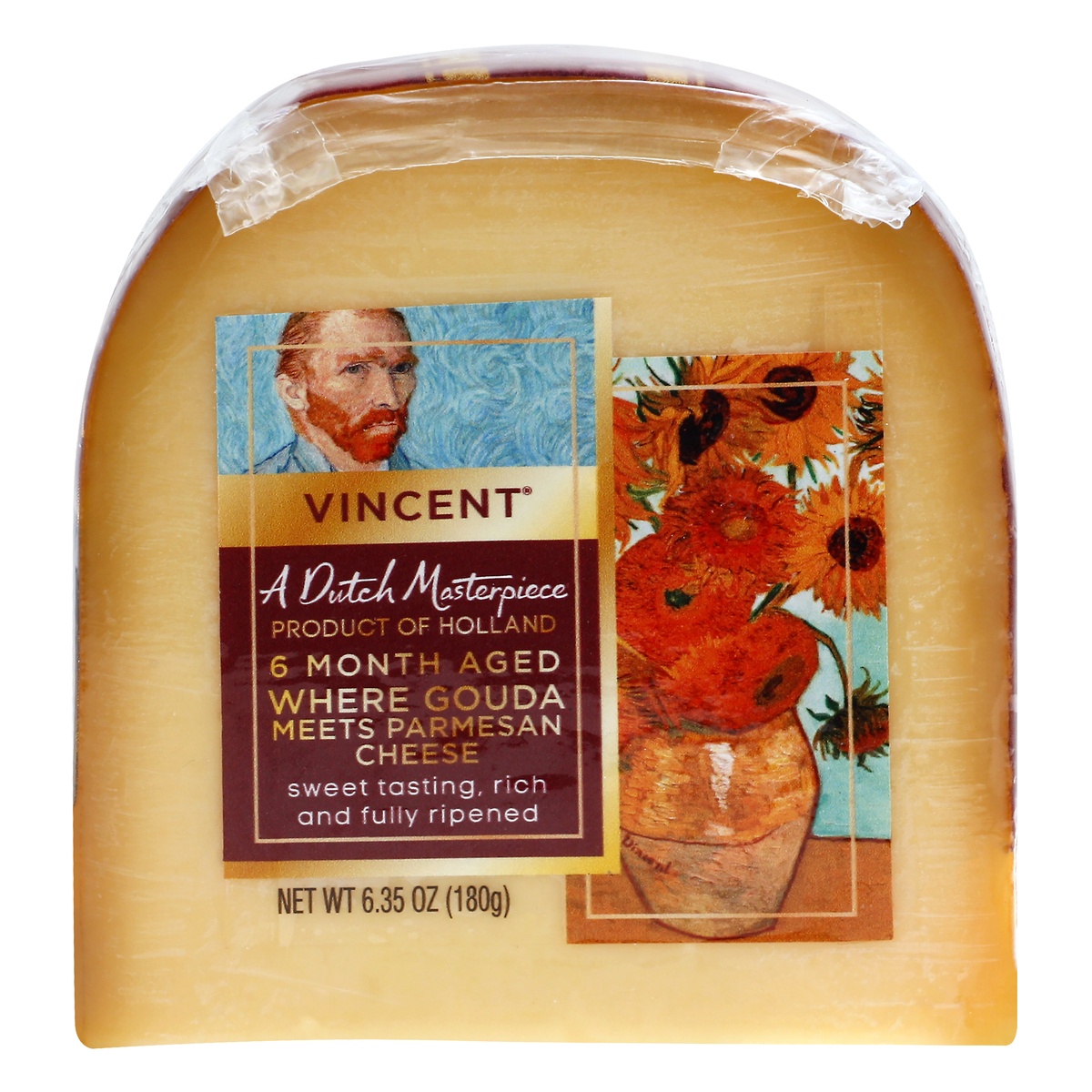 slide 1 of 9, A Dutch Masterpiece Vincent Where Gouda Meets Parmesan Cheese 6.35 oz, 6.35 oz
