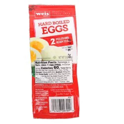 Weis Quality Hard Boiled 2 Count Peeled & Ready to Eat Eggs