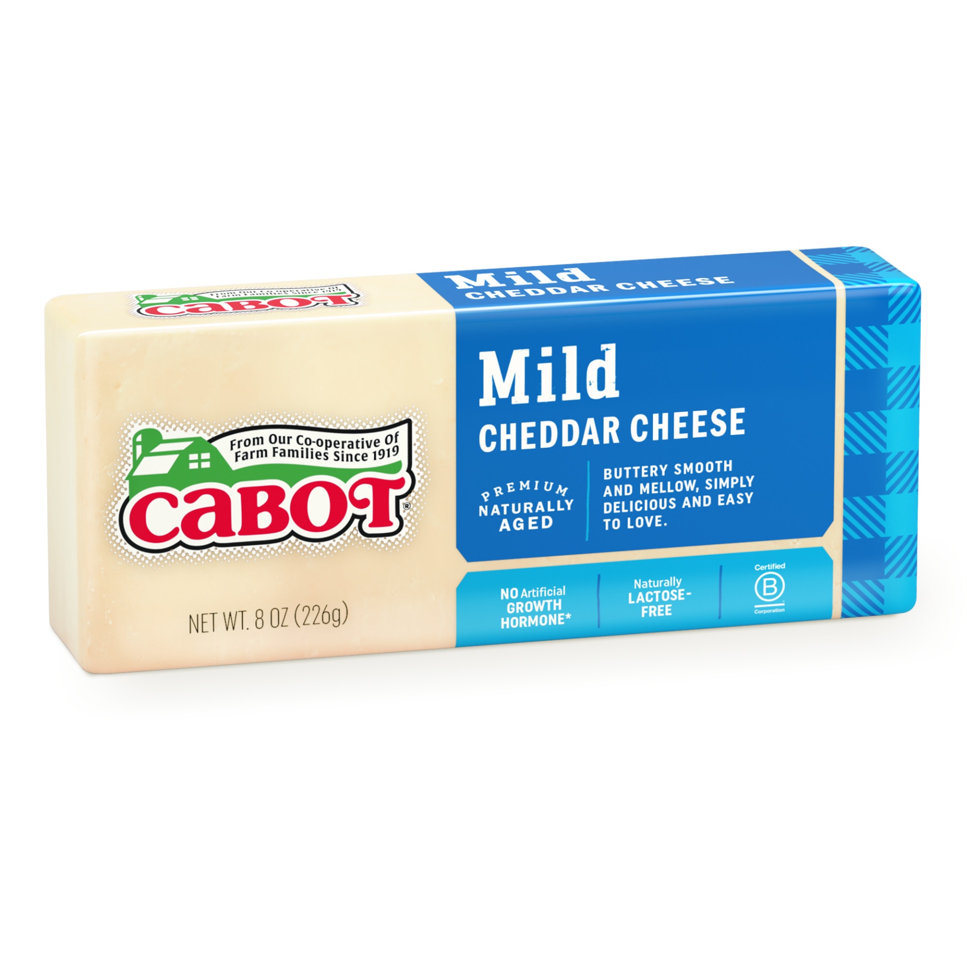 slide 5 of 5, Cabot Mild Cheddar Cheese, 8 oz