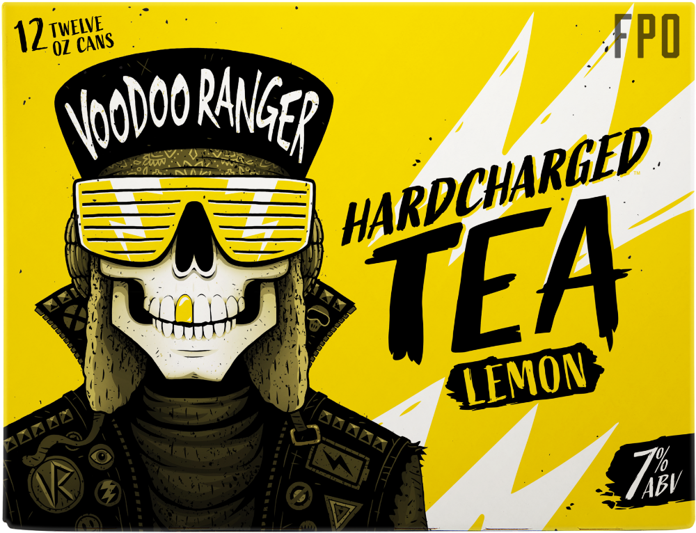 slide 2 of 2, Voodoo Ranger Hardcharged Lemon Hard Tea 12 Pack, 12 fl oz Cans, 12 ct; 12 oz