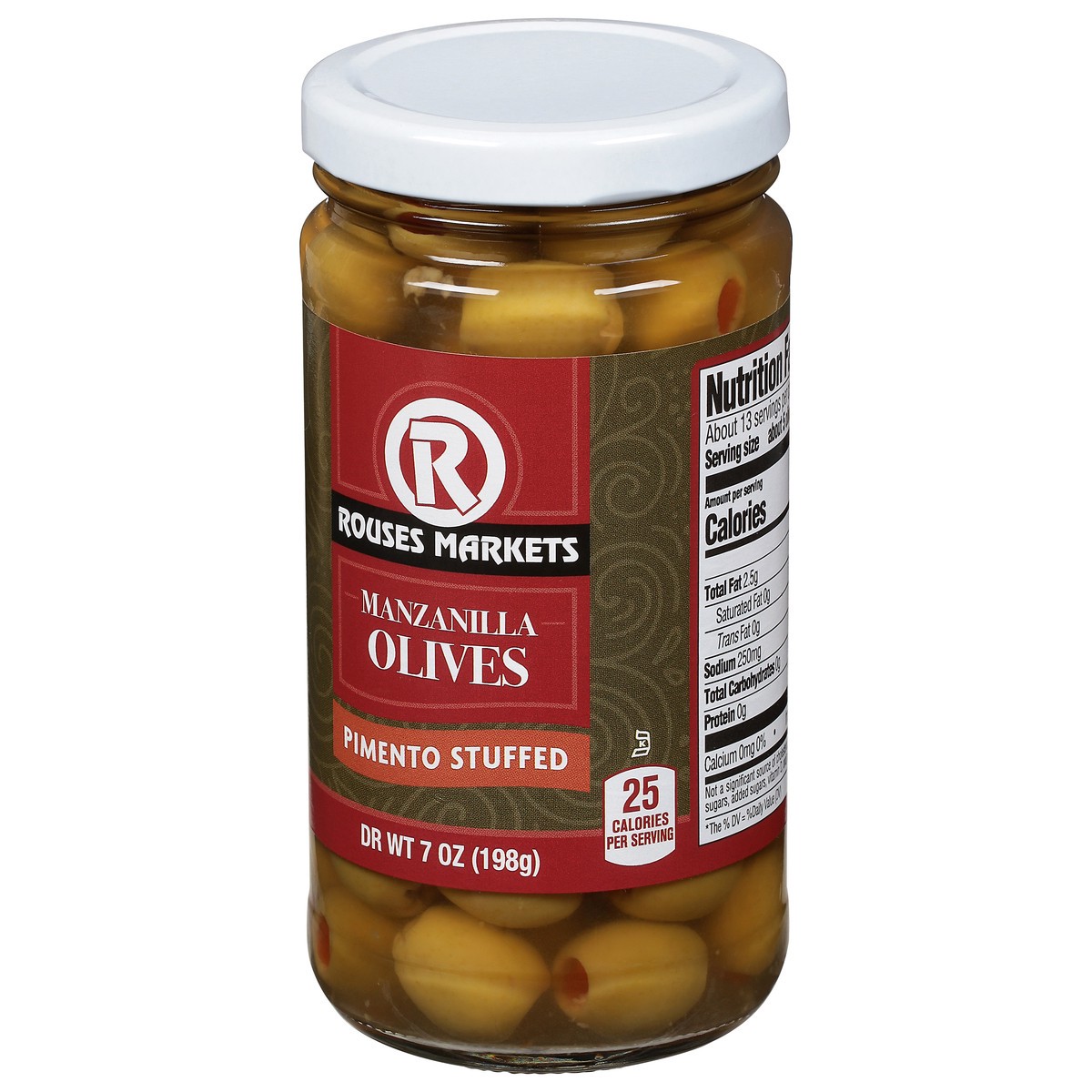 slide 3 of 11, Rouses Markets Pimento Stuffed Manzanilla Olives 7 oz, 7 oz