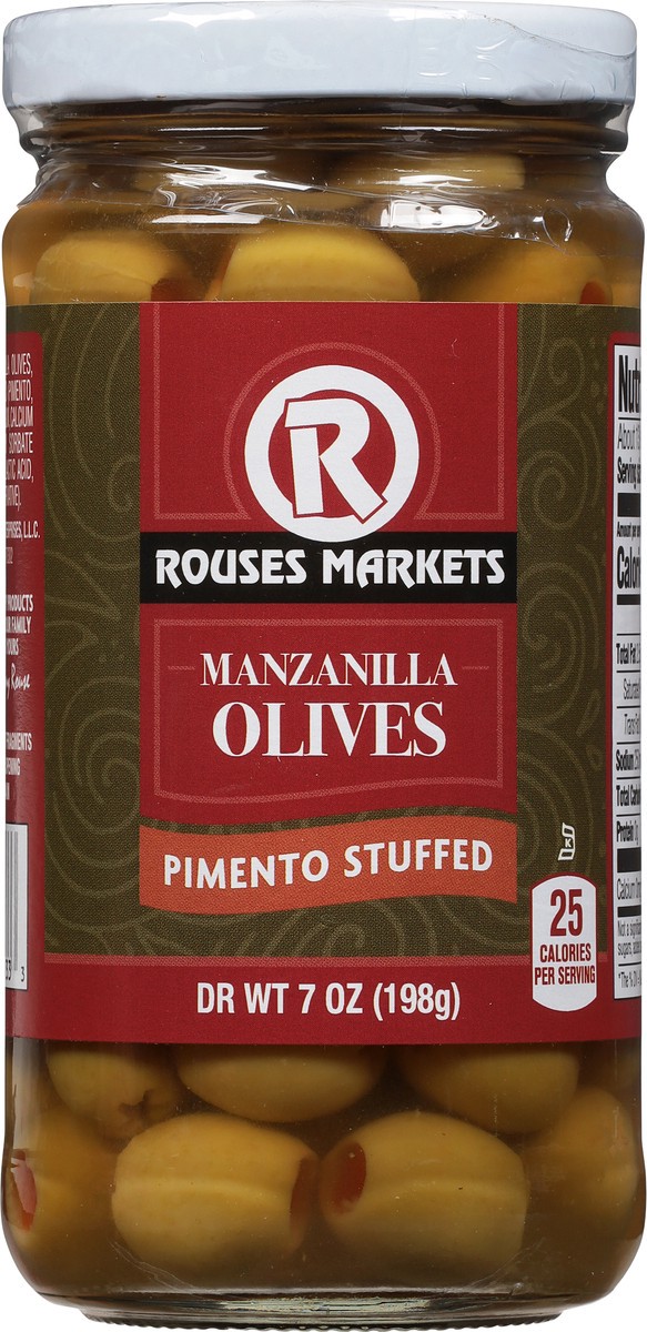 slide 10 of 11, Rouses Markets Pimento Stuffed Manzanilla Olives 7 oz, 7 oz