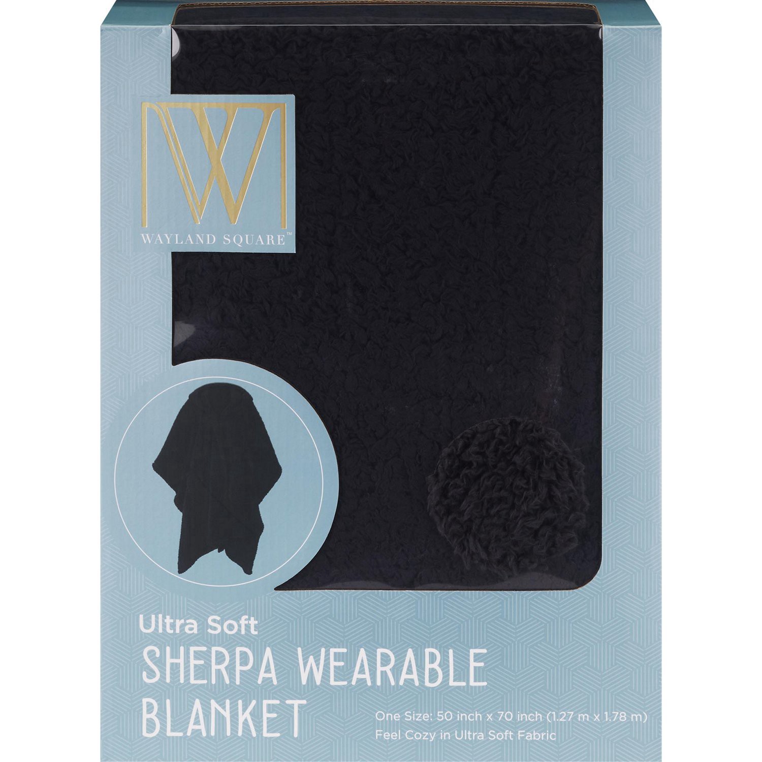 slide 2 of 4, WAYLAND SQUARE Hooded Sherpa Throw, 1 ct