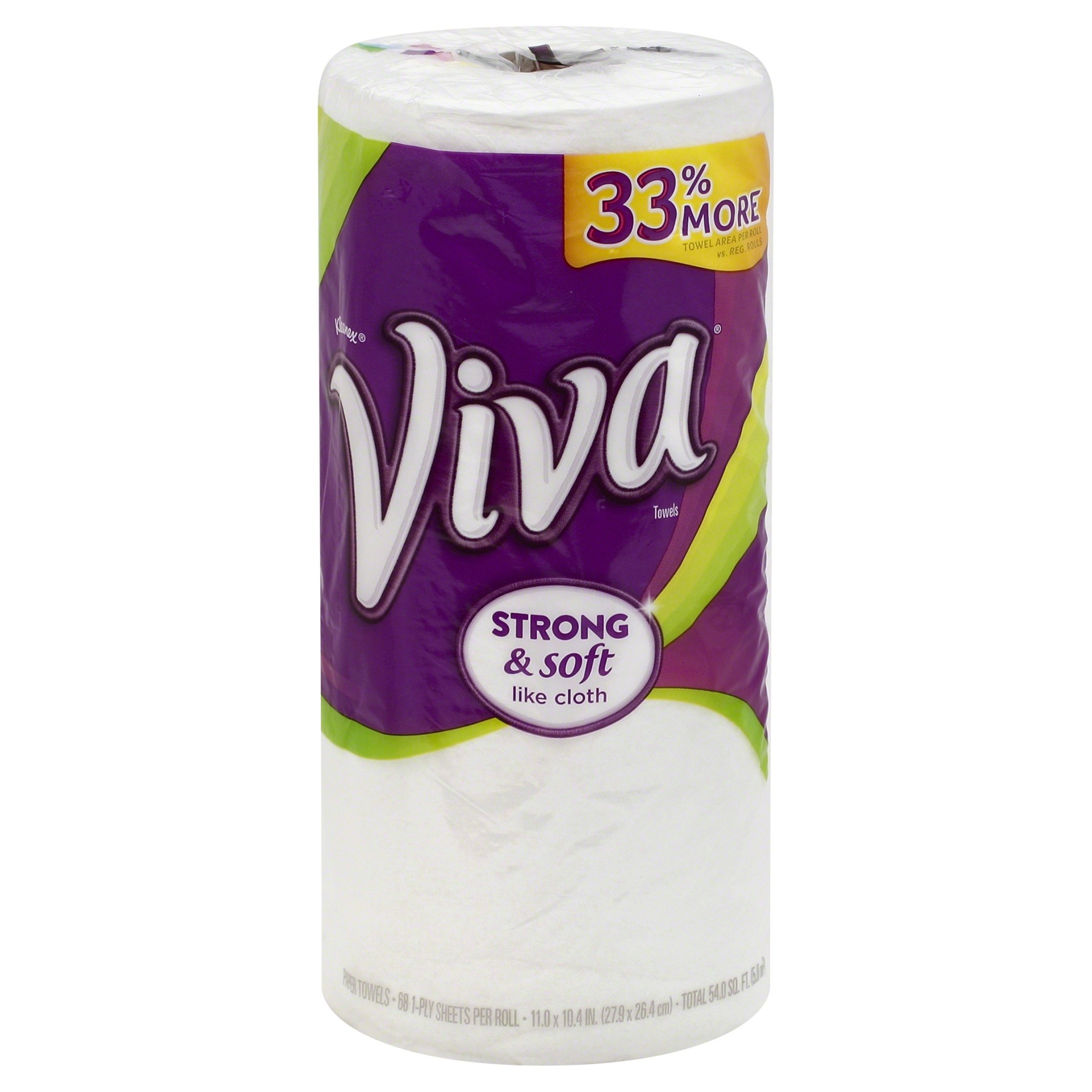 slide 1 of 3, Viva Paper Towels, White, 1-Ply, 1 ct