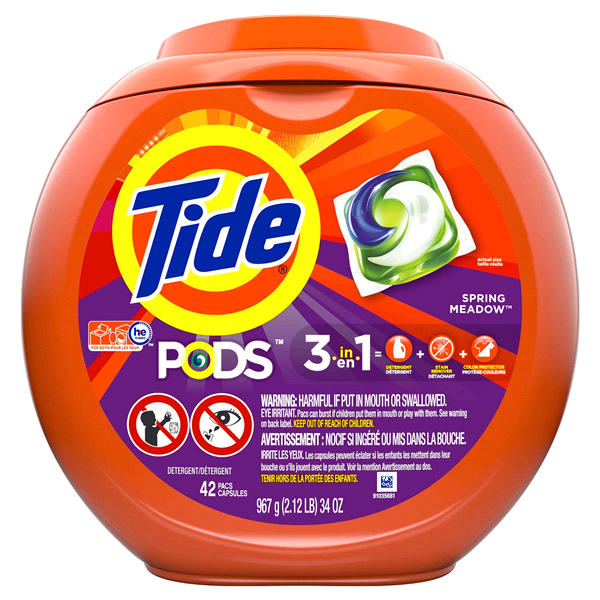 slide 1 of 1, Tide Spring Meadow Laundry Detergent Pods, 42 ct