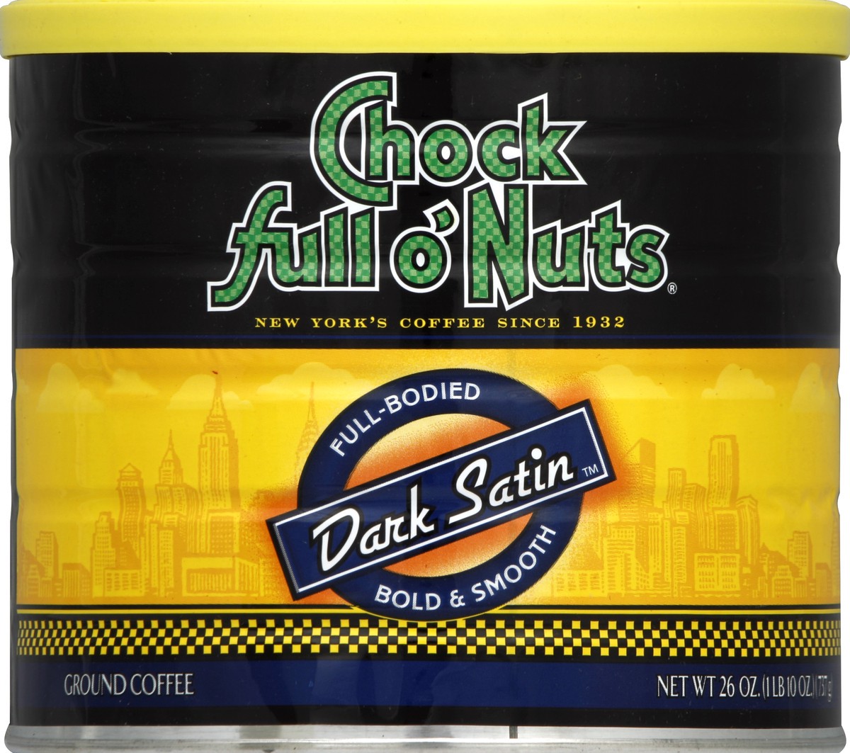 slide 3 of 6, Chock Full O' Nuts Dark Satin Ground Coffee - 26 oz, 26 oz