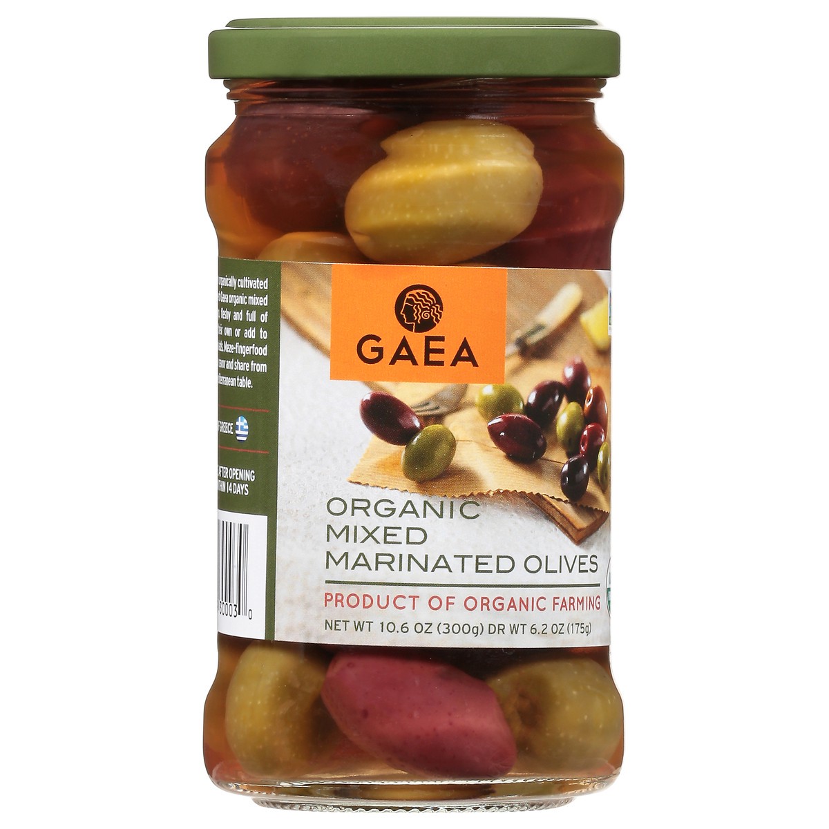 slide 4 of 12, Gaea Organic Marinated Mixed Olives 10.6 oz, 10.6 oz