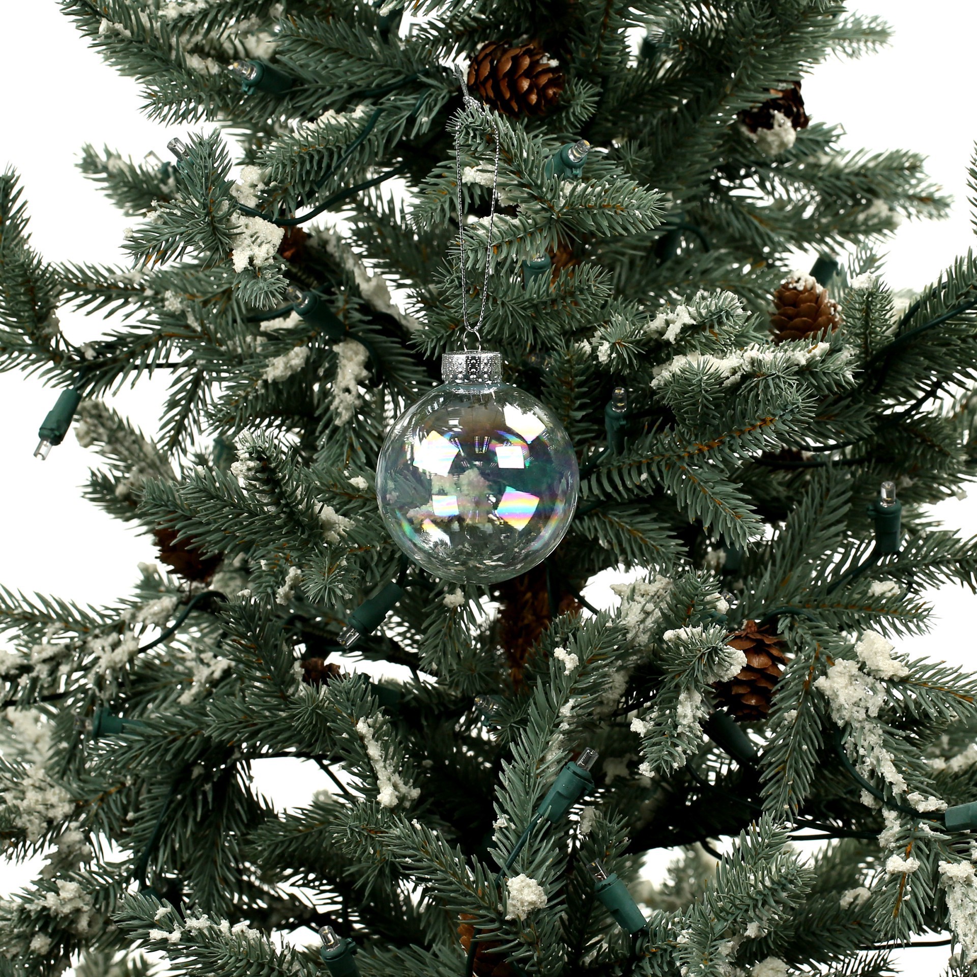 slide 2 of 3, 6 Pack 2.5" Iridescent Glass Ball Ornaments By Ashland, 6 ct