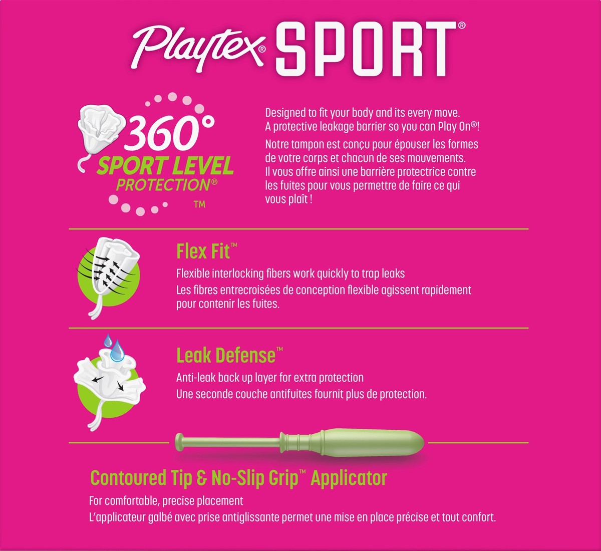slide 7 of 7, Playtex Sport Tampons - Plastic - Unscented - Regular - 36ct, 36 ct