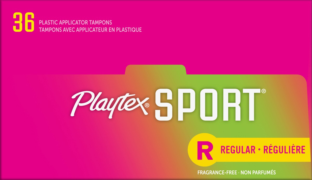 slide 5 of 7, Playtex Sport Tampons - Plastic - Unscented - Regular - 36ct, 36 ct