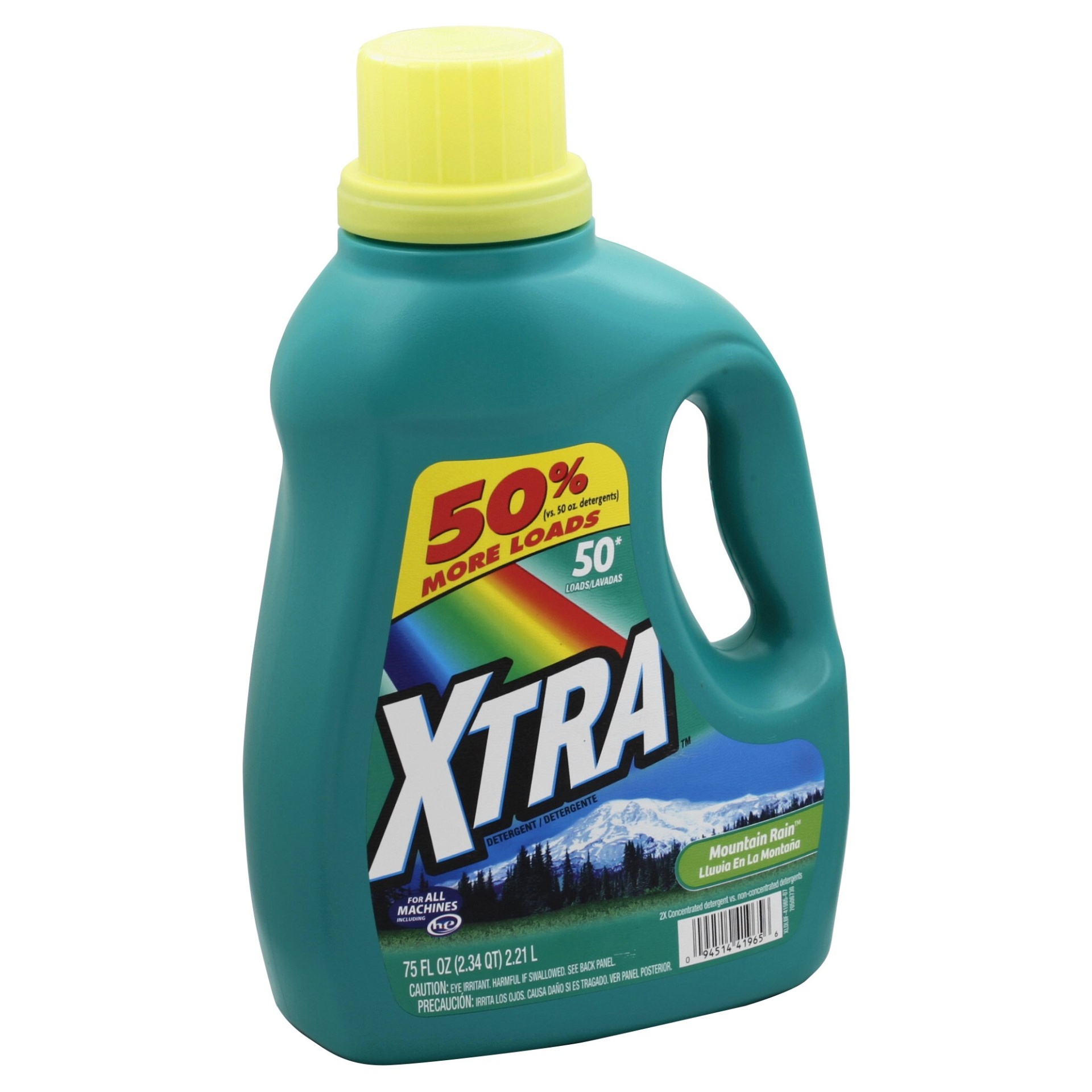 slide 1 of 4, Xtra Mountain Rain Liquid Laundry Detergent, 75 fl oz