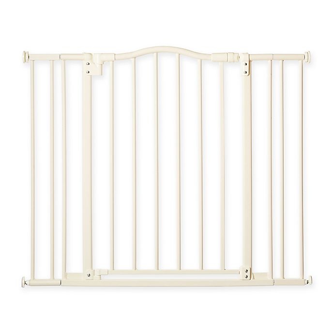 slide 1 of 4, Toddleroo by North States Arched Auto-Close Gate With Easy-Step - White, 1 ct