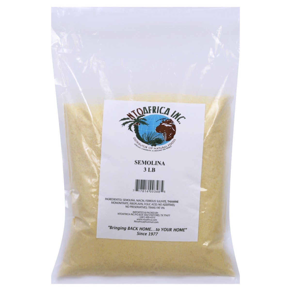 slide 4 of 8, NTOAfrica Semolina 3 lb, 3 lb