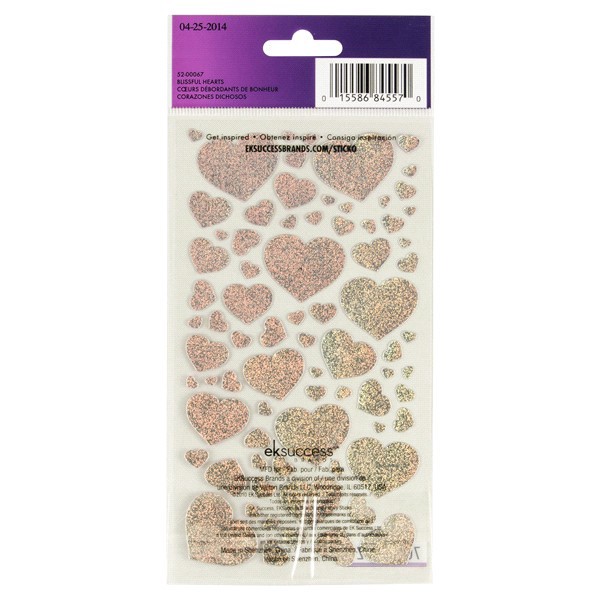 slide 5 of 5, Sticko Stickers Blissful Hearts, 76 ct