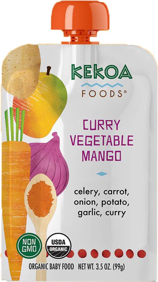 slide 1 of 1, Kekoa Food Baby Curry Veg Mngo, 3.5 oz
