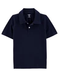 Oshkosh Kid Pique Uniform Polo Shirt - Navy - Size 7