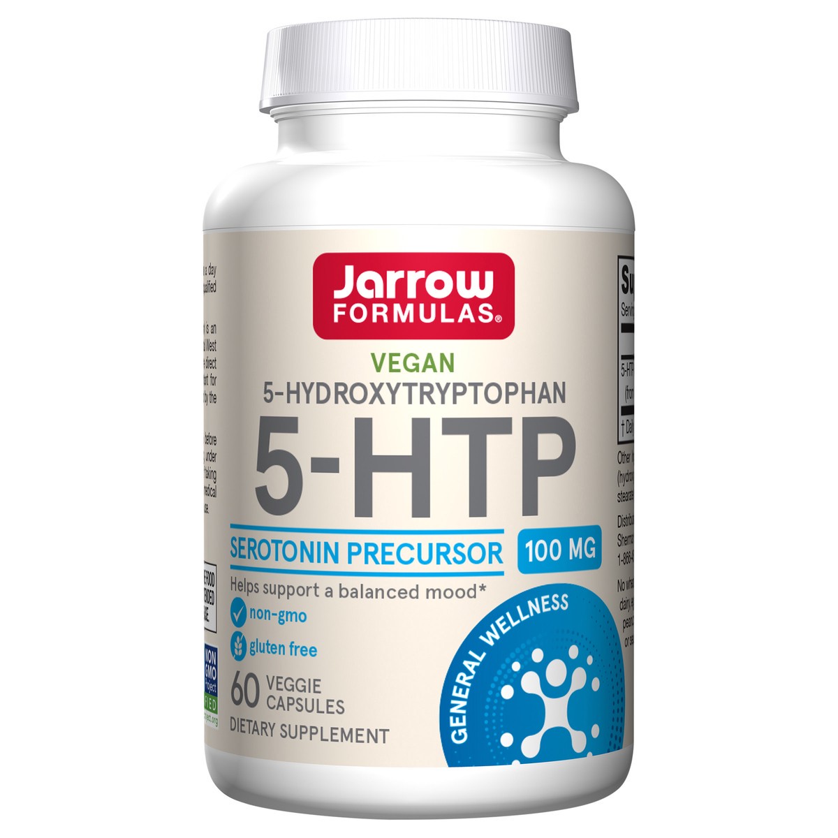 slide 1 of 7, Jarrow Formulas 5-HTP - 60 Veggie Capsules - Supports Melatonin Production & Serotonin Synthesis - Dietary Supplement May Support Mental Health & Sleep - 60 Servings, 60 ct