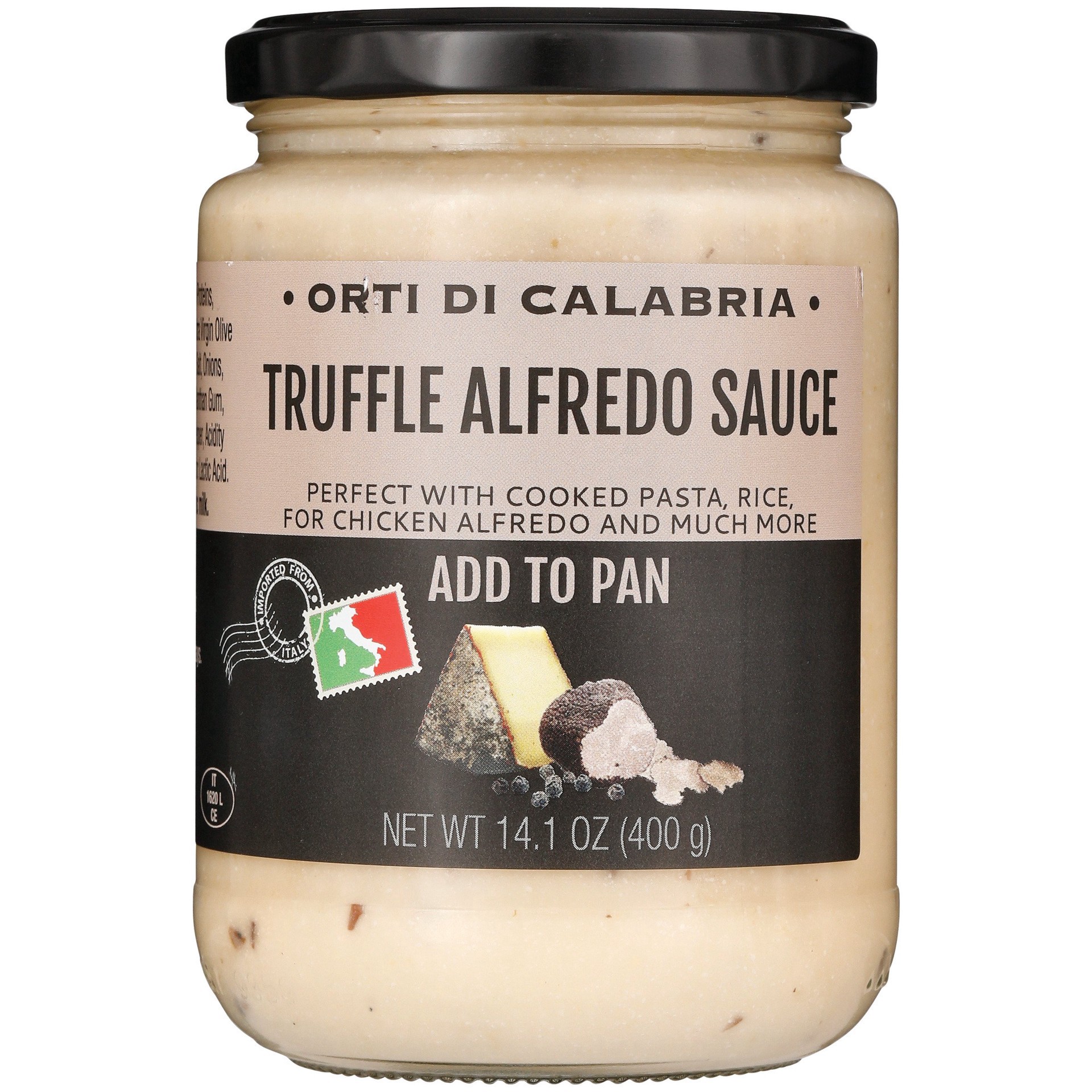slide 1 of 1, Orti Di Calabria Truffle Alfredo Sauce, 15 oz