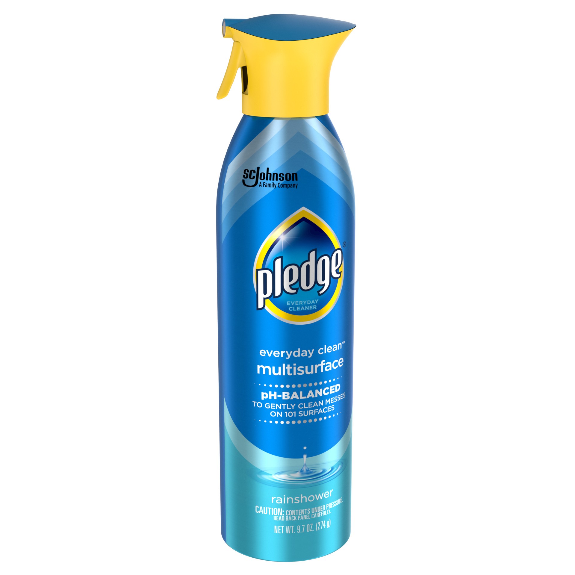 slide 4 of 5, Pledge pH-Balanced Multisurface Spray, Everyday Cleaner, Rainshower Scent, 9.7oz, 9.7 oz