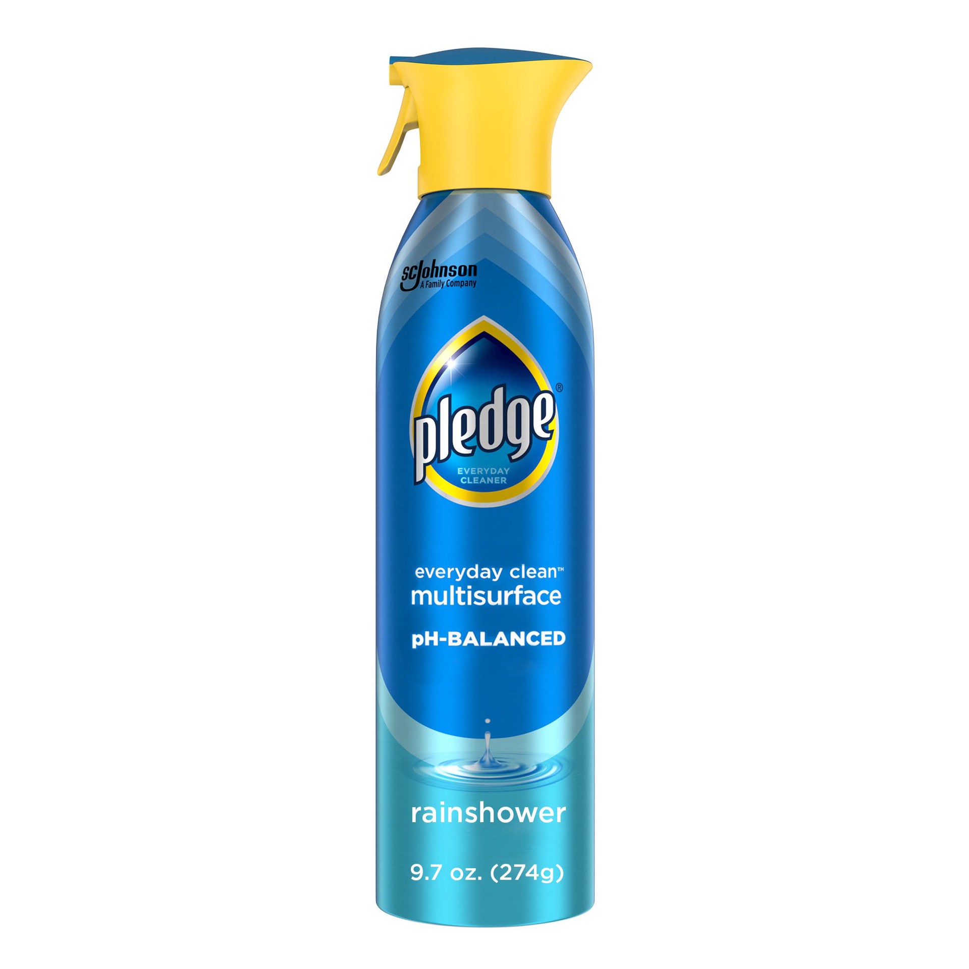 slide 5 of 5, Pledge pH-Balanced Multisurface Spray, Everyday Cleaner, Rainshower Scent, 9.7oz, 9.7 oz