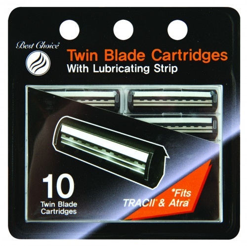 slide 1 of 1, Best Choice Twin Blade Cartridges With Lubricating Strip, 10 ct