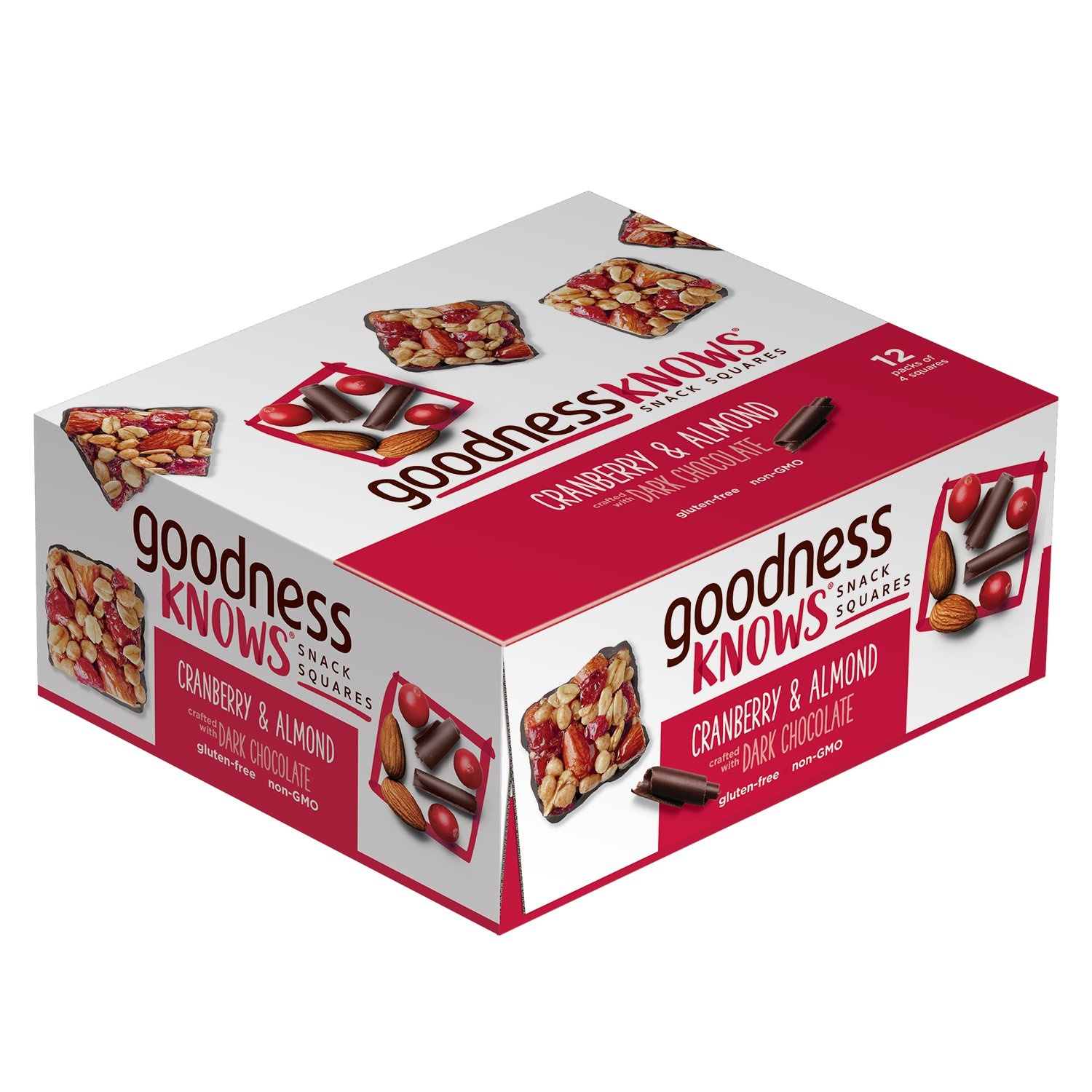 slide 1 of 1, goodnessKNOWS, Snack Bar, Cranberry, 1.2 Oz, 12 Ct, 14 oz