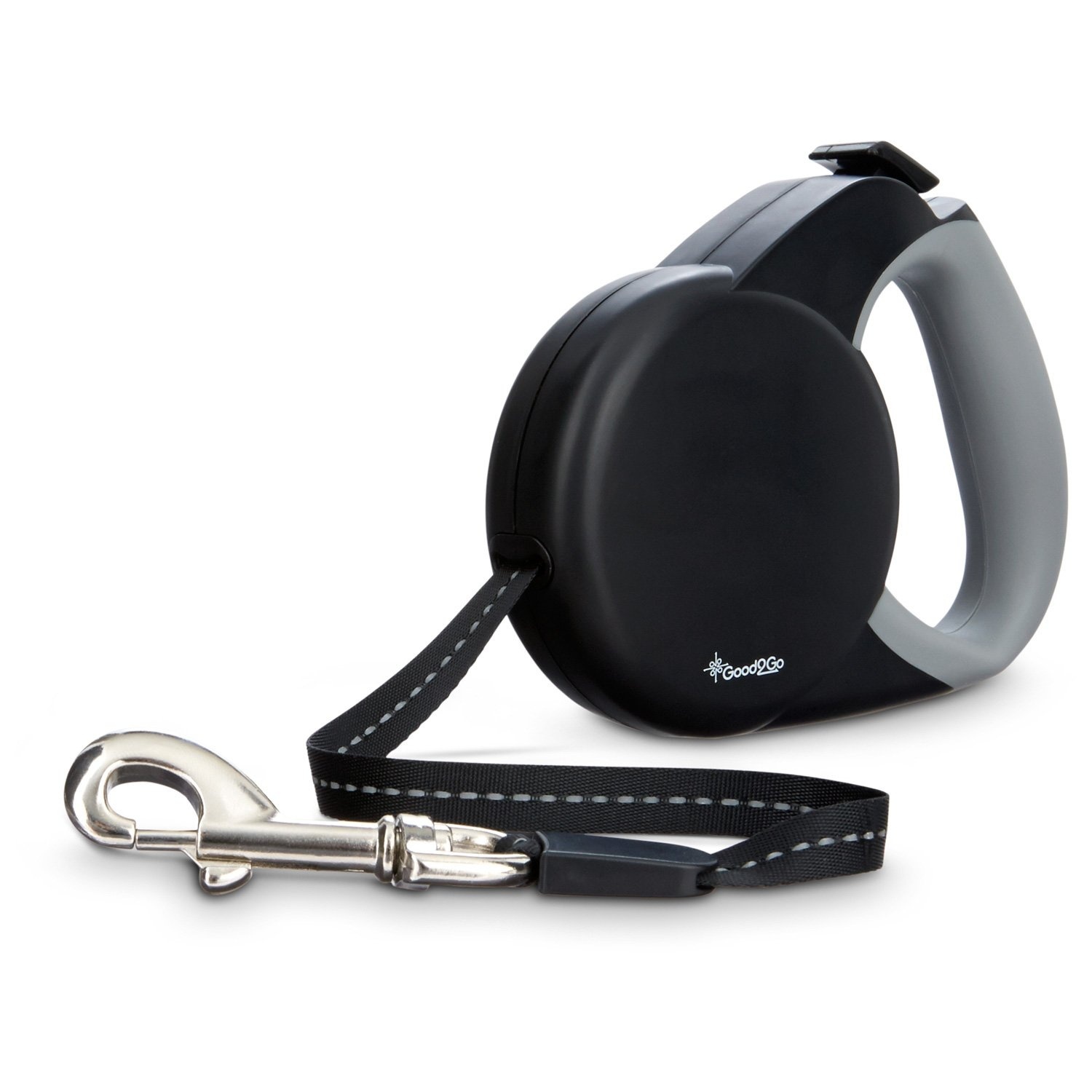 slide 1 of 1, Good2Go Retractable Black Dog Leash, S