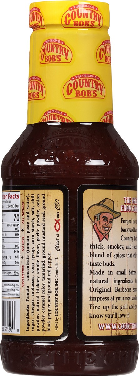 slide 8 of 9, Country Bob's Original Barbecue Sauce 18 oz, 18 oz