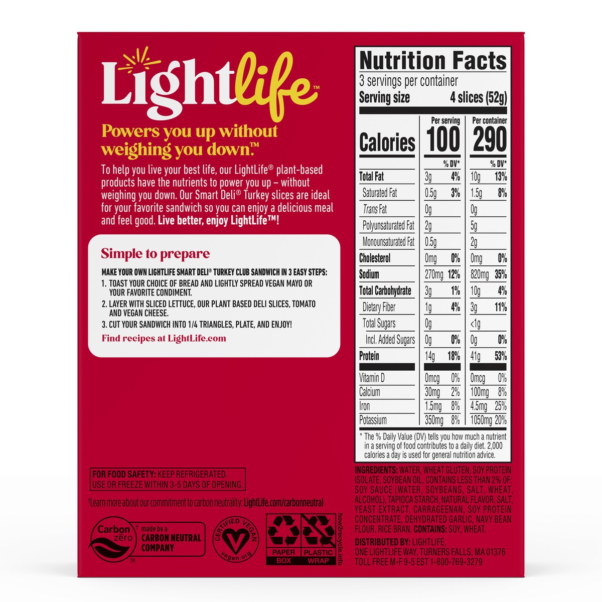 slide 8 of 9, Lightlife Deli Slices, 5.5 oz