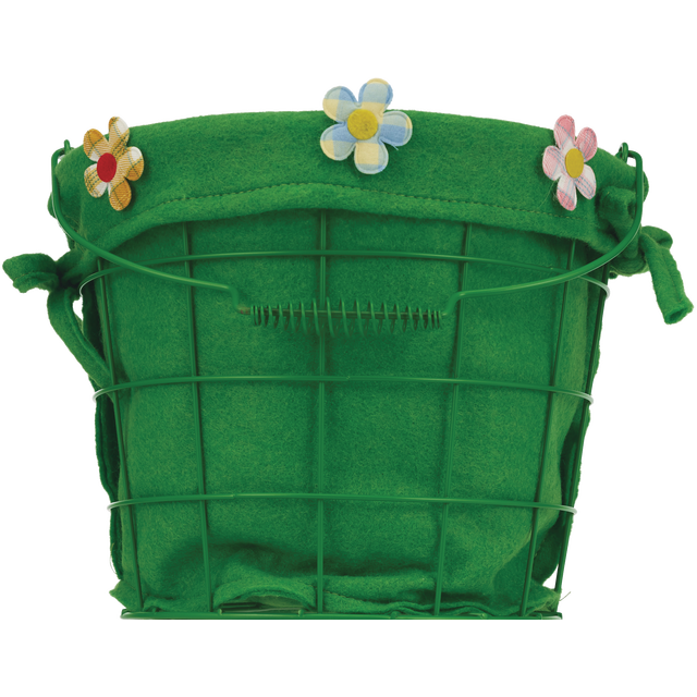 slide 1 of 1, COTTONDALE Rnd Wire Hdle Bskt W/Lining-Green, 1 ct