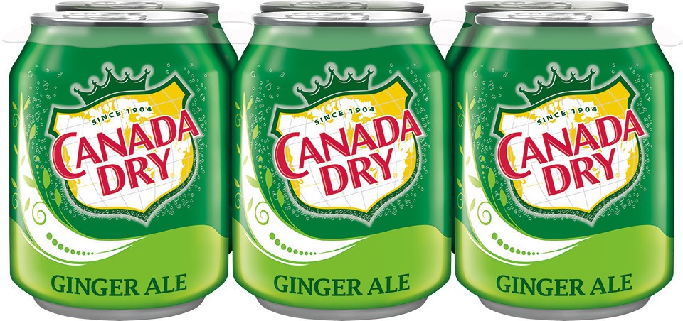 slide 1 of 3, Canada Dry Ginger Ale Soda, 8 fl oz cans, 6 pack, 6 ct; 8 fl oz