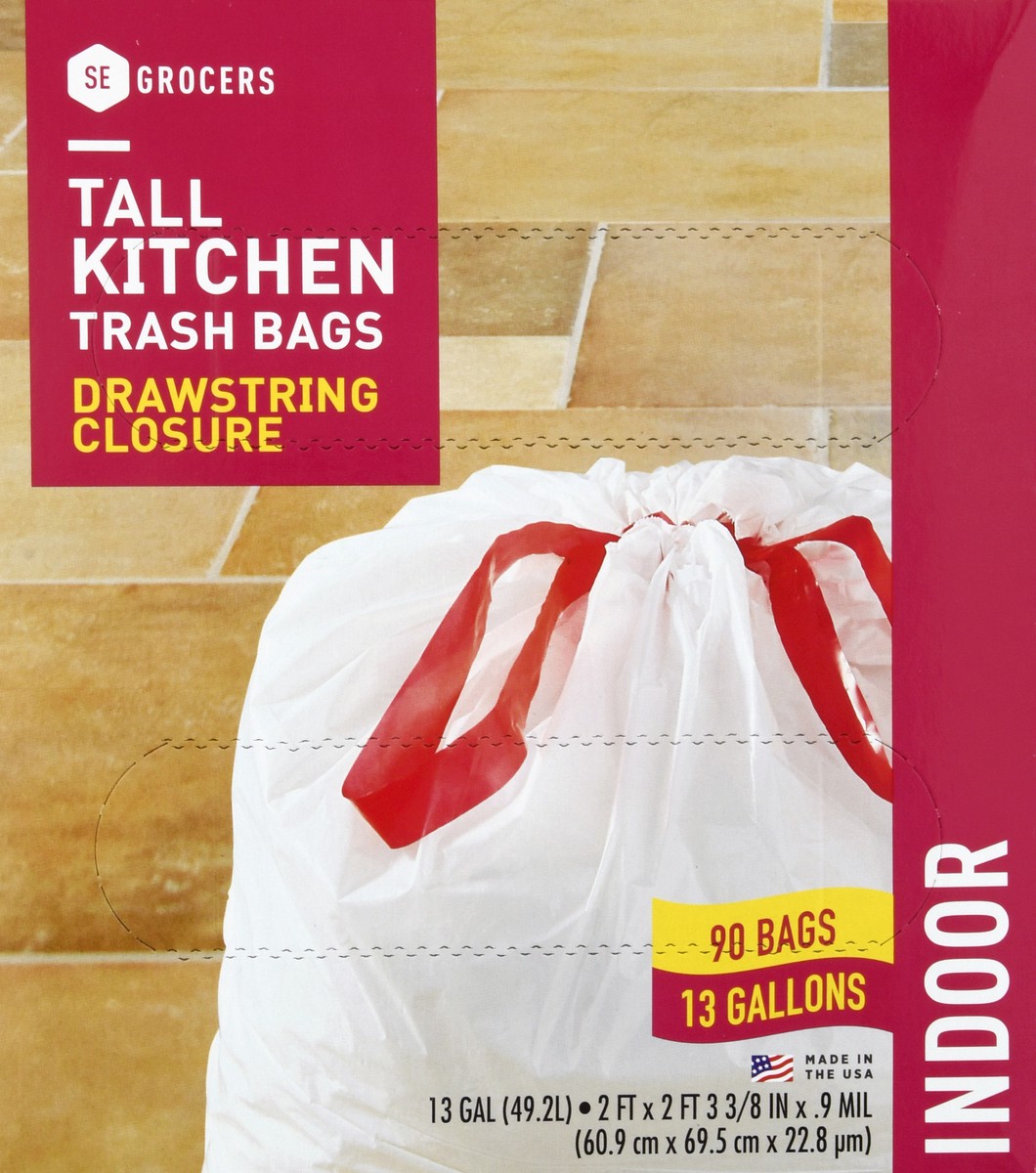 slide 1 of 12, SE Grocers Tall Kitchen Bag, 90 ct